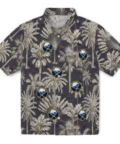 Buffalo Sabres Hawaiian Shirt - Vintage Palm Tree