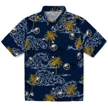 Buffalo Sabres Hawaiian Shirt - Wave Palm