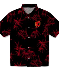 Calgary Flames Hawaiian Shirt - Bamboo Branches