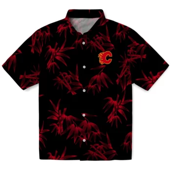 Calgary Flames Hawaiian Shirt - Bamboo Branches