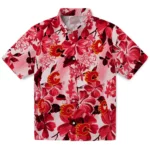 Calgary Flames Hawaiian Shirt - Hibiscus Arrangement