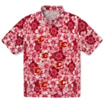 Calgary Flames Hawaiian Shirt - Hibiscus Blooms