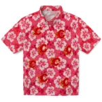 Calgary Flames Hawaiian Shirt - Hibiscus Cluster