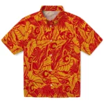 Calgary Flames Hawaiian Shirt - Monstera Layer