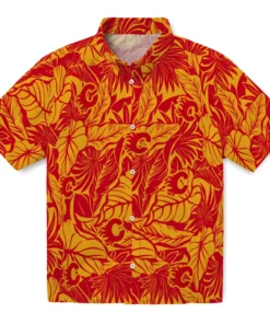 Calgary Flames Hawaiian Shirt - Monstera Layer