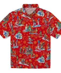 Calgary Flames Hawaiian Shirt - Simpsons Christmas