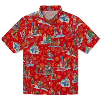 Calgary Flames Hawaiian Shirt - Simpsons Christmas