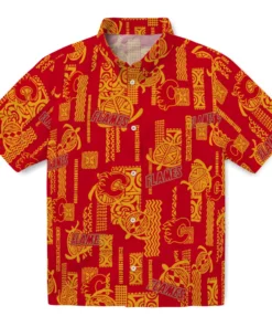 Calgary Flames Hawaiian Shirt - Turtle Lines