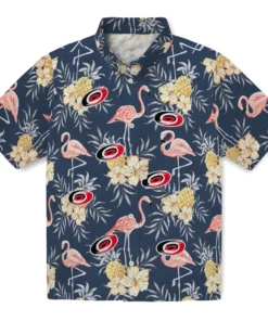 Carolina Hurricanes Hawaiian Shirt - Flamingo Hibiscus