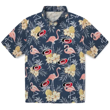 Carolina Hurricanes Hawaiian Shirt - Flamingo Hibiscus