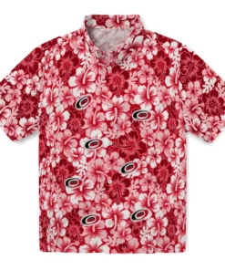 Carolina Hurricanes Hawaiian Shirt - Hibiscus Blooms