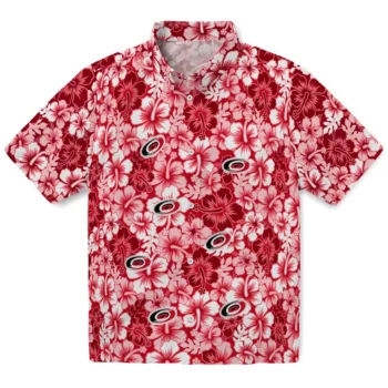 Carolina Hurricanes Hawaiian Shirt - Hibiscus Blooms