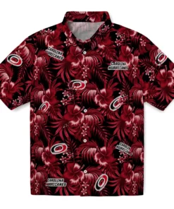 Carolina Hurricanes Hawaiian Shirt - Hibiscus Exotic