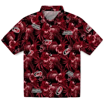 Carolina Hurricanes Hawaiian Shirt - Hibiscus Exotic
