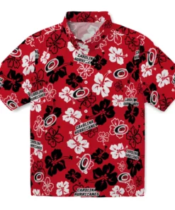 Carolina Hurricanes Hawaiian Shirt - Hibiscus Flower Design