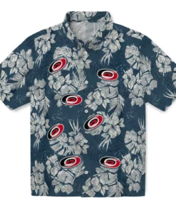 Carolina Hurricanes Hawaiian Shirt - Hibiscus Flowers
