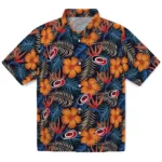 Carolina Hurricanes Hawaiian Shirt - Hibiscus Foliage