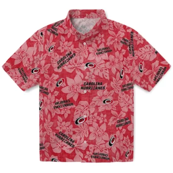 Carolina Hurricanes Hawaiian Shirt - Hibiscus Oasis