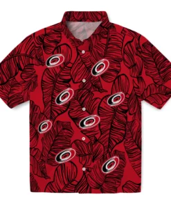 Carolina Hurricanes Hawaiian Shirt - Leaf Outline