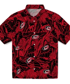 Carolina Hurricanes Hawaiian Shirt - Monstera Layer