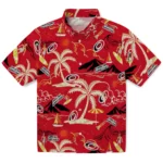 Carolina Hurricanes Hawaiian Shirt - Palm Tree Island