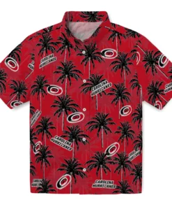 Carolina Hurricanes Hawaiian Shirt - Palm Tree Motif