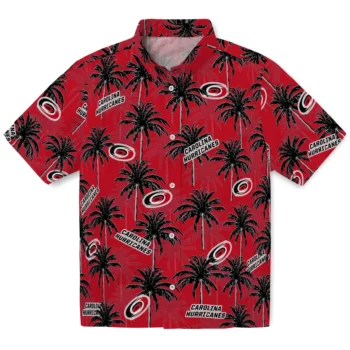 Carolina Hurricanes Hawaiian Shirt - Palm Tree Motif