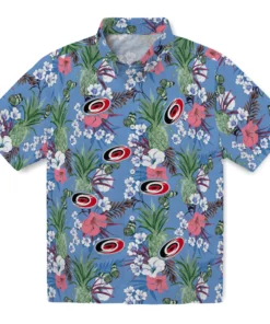 Carolina Hurricanes Hawaiian Shirt - Pineapple Bouquet
