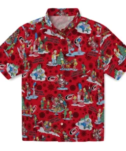Carolina Hurricanes Hawaiian Shirt - Simpsons Christmas