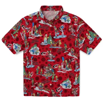 Carolina Hurricanes Hawaiian Shirt - Simpsons Christmas