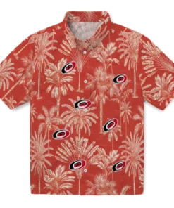 Carolina Hurricanes Hawaiian Shirt - Vintage Palm Tree