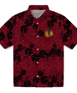 Chicago Blackhawks Hawaiian Shirt - 50th State Flower