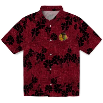 Chicago Blackhawks Hawaiian Shirt - 50th State Flower