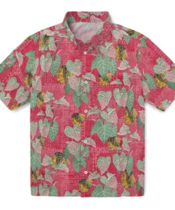 Chicago Blackhawks Hawaiian Shirt - Anthurium Overlay