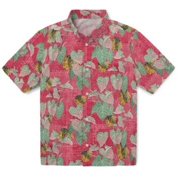 Chicago Blackhawks Hawaiian Shirt - Anthurium Overlay