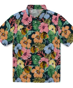 Chicago Blackhawks Hawaiian Shirt - Brilliant Hibiscus Garden