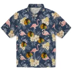 Chicago Blackhawks Hawaiian Shirt - Flamingo Hibiscus