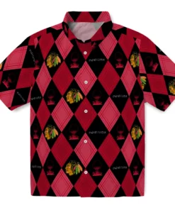 Chicago Blackhawks Hawaiian Shirt - Golfing Plaid