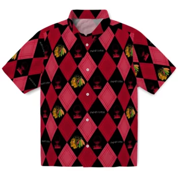 Chicago Blackhawks Hawaiian Shirt - Golfing Plaid