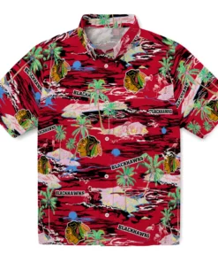 Chicago Blackhawks Hawaiian Shirt - Hawaii Island