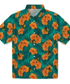 Chicago Blackhawks Hawaiian Shirt - Hibiscus and Palm Leaves