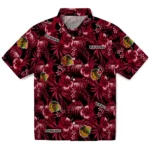 Chicago Blackhawks Hawaiian Shirt - Hibiscus Exotica