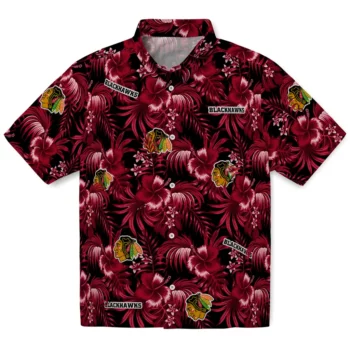 Chicago Blackhawks Hawaiian Shirt - Hibiscus Exotica