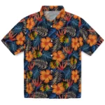 Chicago Blackhawks Hawaiian Shirt - Hibiscus Foliage
