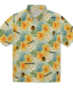 Chicago Blackhawks Hawaiian Shirt - Hibiscus Mood