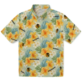Chicago Blackhawks Hawaiian Shirt - Hibiscus Mood