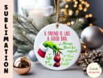 Friend Christmas Ornament PNG: Funny Bra Sublimation Design