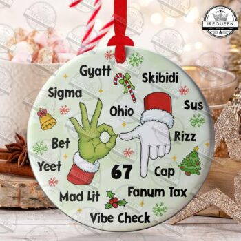 Funny Six Seven Meme Christmas Ornament Png, Viral Saying 6 7 Png, Trending Social Media Humor Png, Internet Joke Ornament, Digital File