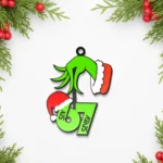 Modern Style Green Monster Hand Christmas Hanging Decor, Special Number Design