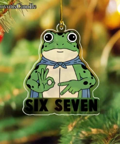 Charming Cartoon Frog Ornament – Cute Holiday Tree Decoration